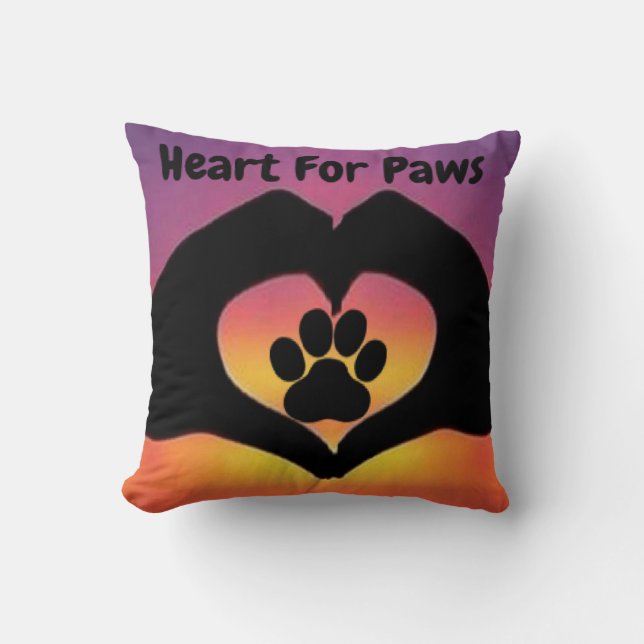 Pillow Heart For Paws (Front)