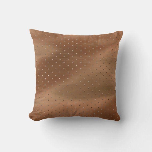 Pillow in Bronze Beaded Look (Front)