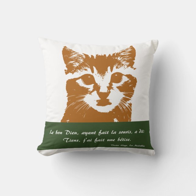 Pillow: Le Chat Cushion (Front)