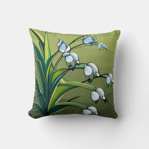 pillow: Lovely Lily: Delicate Dance of Springtime Cushion