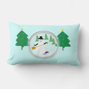 Pillow (lumbar) - Snowman in snowglobe