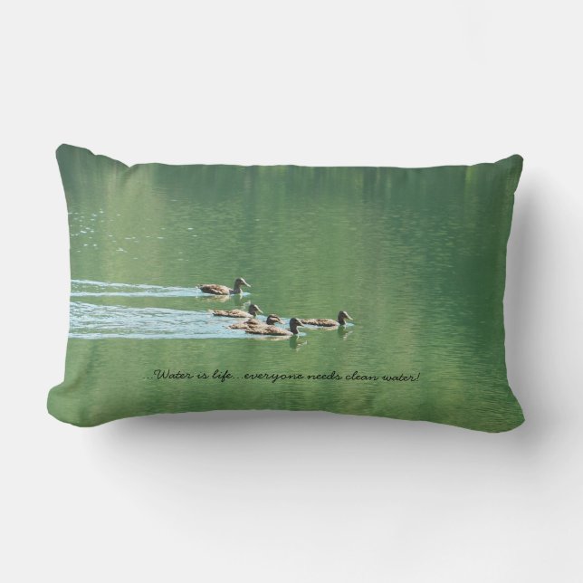 Pillow (lumbar) with green lake (Front)