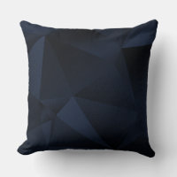 Pillow Navy Faceted Geometric Diamond Throw