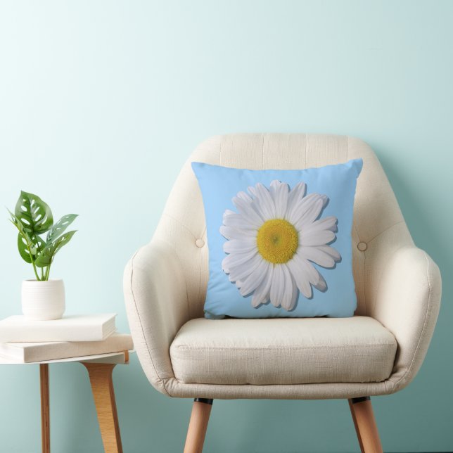 Pillow - New Daisy on Blue/Basketweave (Chair)