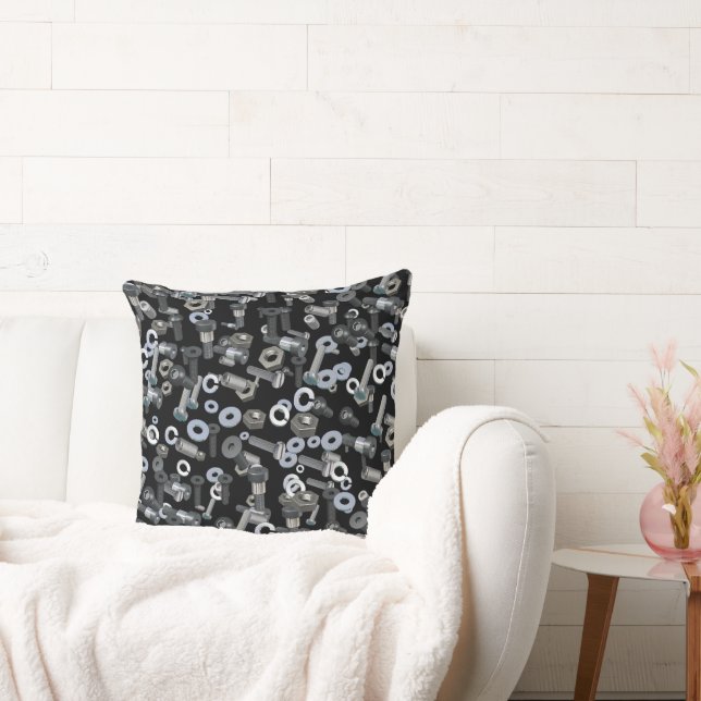 Pillow -  Nuts and Bolts/Words Graphic (Couch)