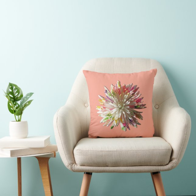 Pillow - Painted White Spider Mum (Chair)