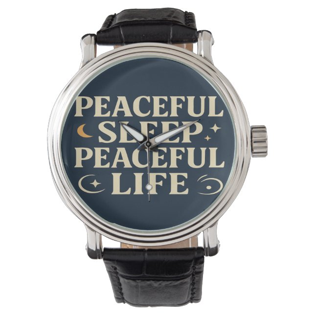 Pillow Peaceful Sleep Peaceful Life Watch (Front)
