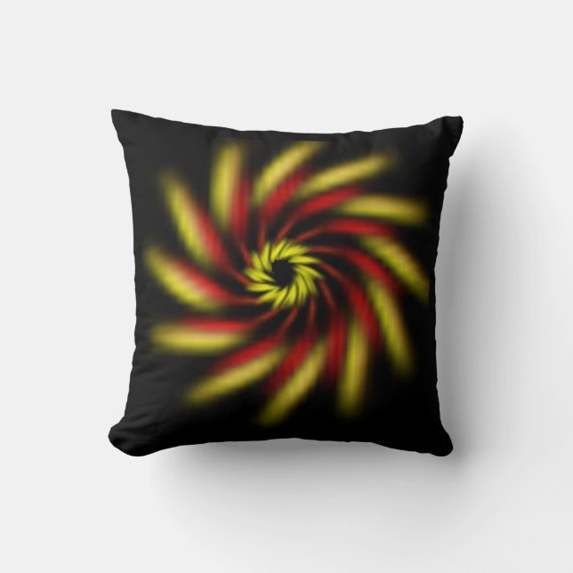 Pillow - Pinwheel on Black (Front)