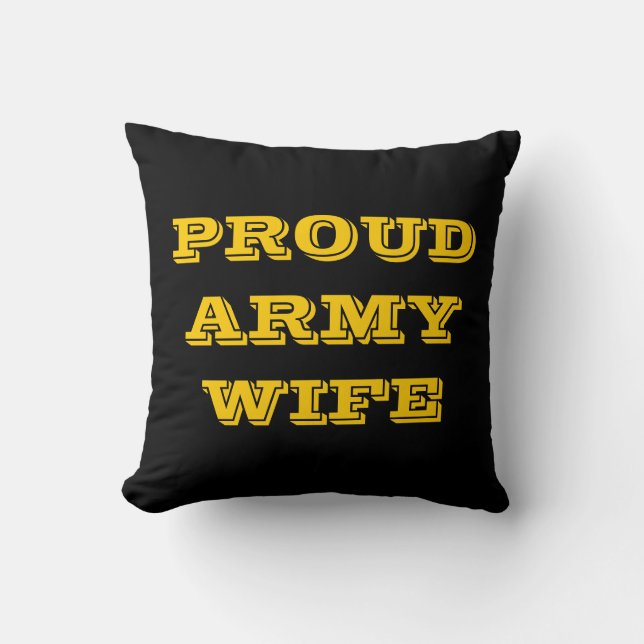 Pillow Proud Army Wife (Front)
