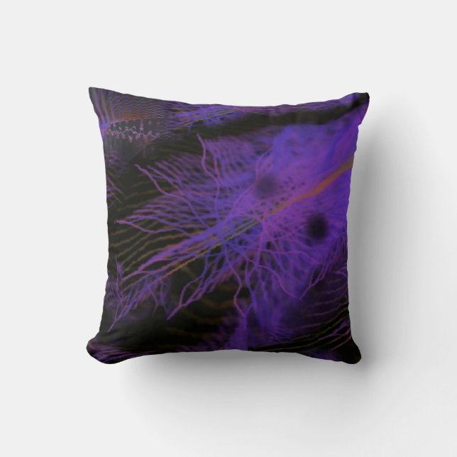 Pillow - Purple Structures - Digital Art Design (Front)