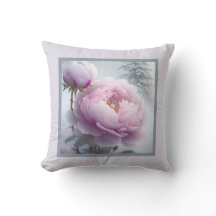 Pillow - romantic floral, peony flower, paeonia