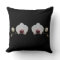Pillow - Ruby-Lipped White Orchid on Black