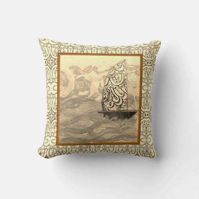 Pillow - Sepia Sail (Front)