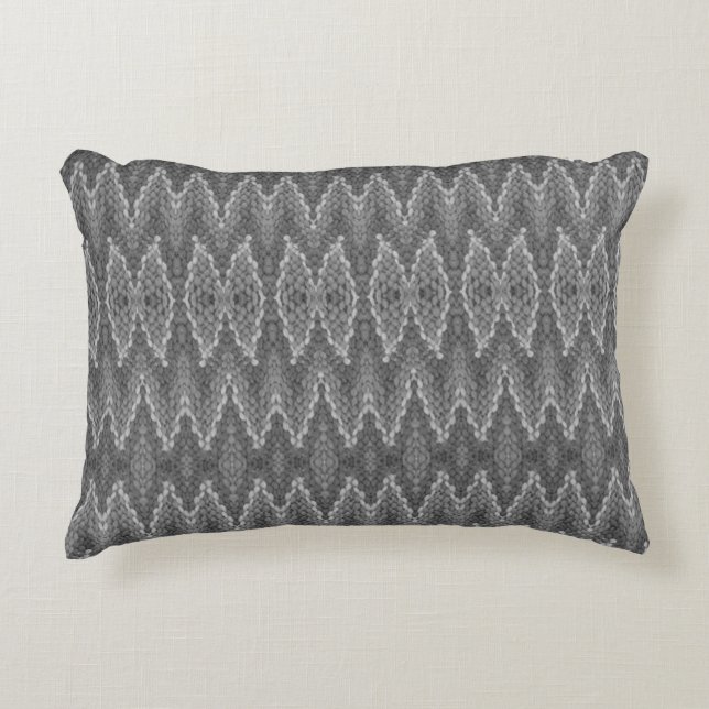 Pillow -  Snakeskin Pattern in Grey (Front)