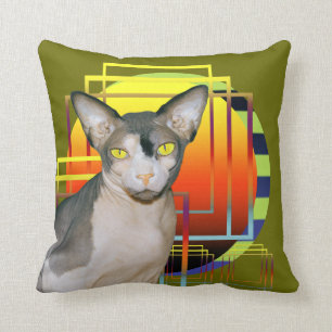 Pillow   Sphynx Cat Ninja Transparent Background
