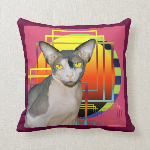 Pillow Sphynx Sphinx Kitty Cat Pink