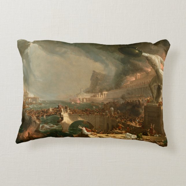 Pillow The Course of Empire Destruction Cole T. (Back)