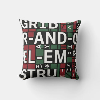 Pillow Typographic decor design