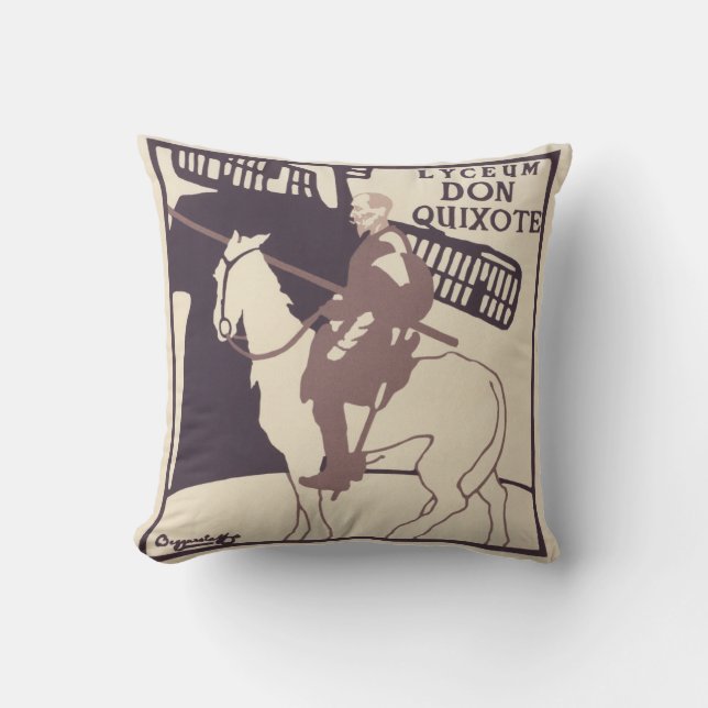 Pillow Vintage Poster 'Don Quixote' (Front)