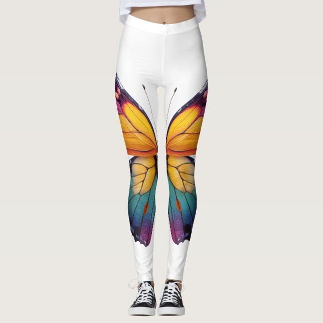 Pillow with a colorful Butterfly design. Leggings (Front)