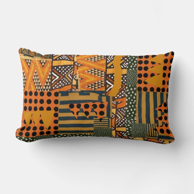 pillow with african textile motif (Front)