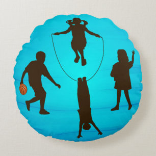 Pillow with children playing