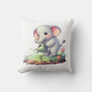 Pillow with cute elephant design