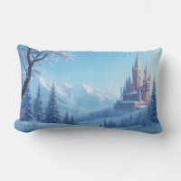 pillow with fantastic scenery - emotional winter