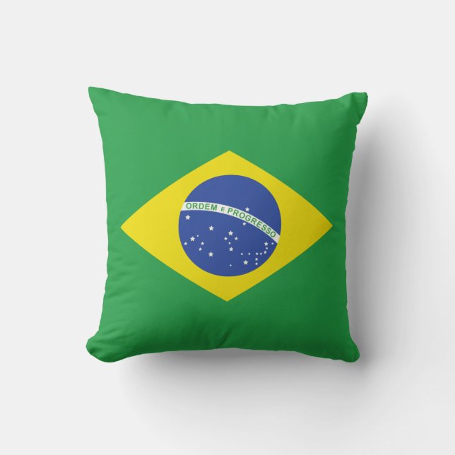 Pillow with flag of Brazil (Front)