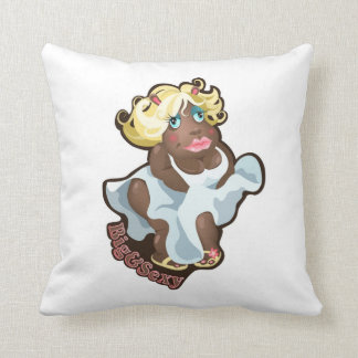Pillow with funny hippo character.