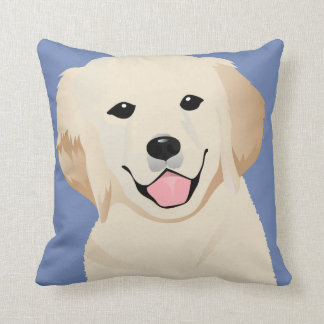 Pillow with golden retriever