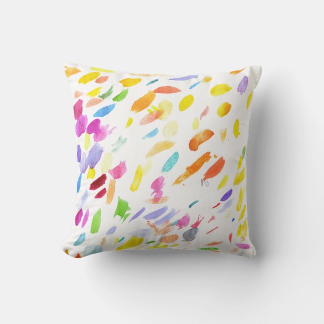 Pillow with watercolor brushstrokes (Front)