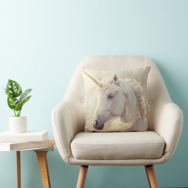 pillow with White Unicorn Sparkle (Chair)