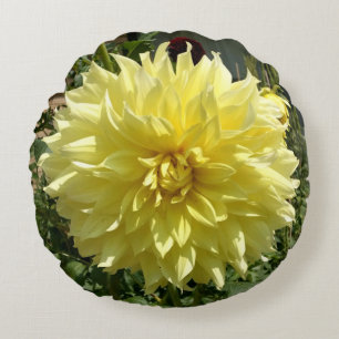 Pillow with yellow dahlias