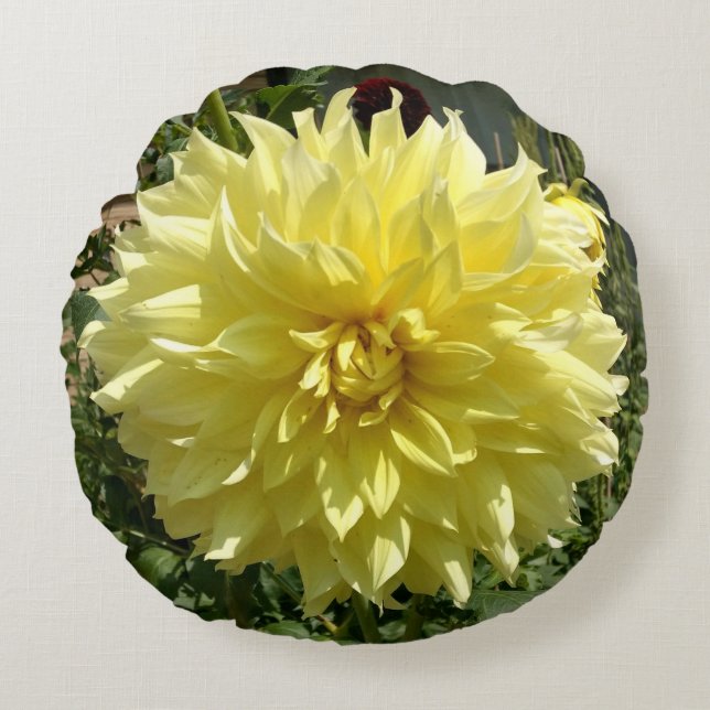 Pillow with yellow dahlias (Front)