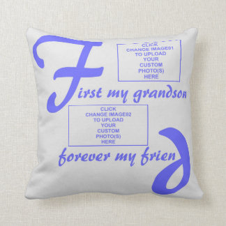 pillowBurst of Blue-Forever My Grandson Cushion