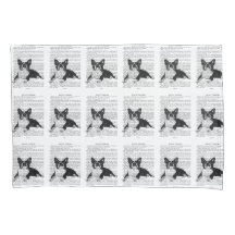 PILLOWCASE - BOSTON TERRIER- STANDARD SIZE