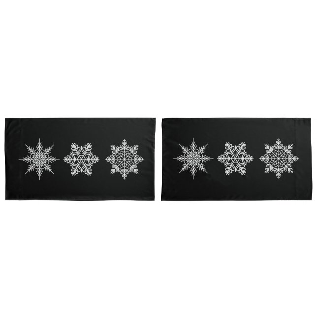 Pillowcase Set King Snowflakes (Front-Set)