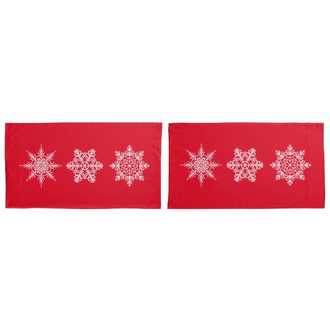 Pillowcase Set King Snowflakes (Front-Set)