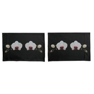 Pillowcases - Ruby-Lipped White Orchid