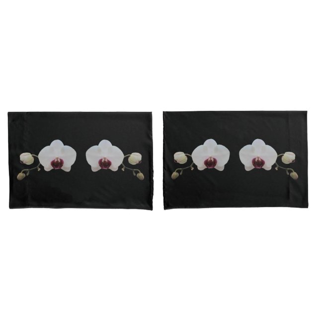 Pillowcases - Ruby-Lipped White Orchid (Front-Set)