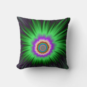 Pillows   Green Star Burst
