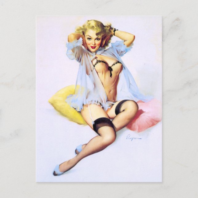Pillows Pin Up Postcard (Front)