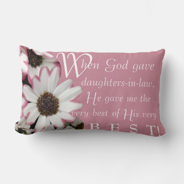 pillowWhen God Gave Daughters-in-law© Lumbar Cushion (Front)