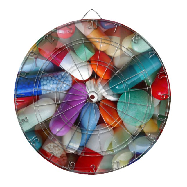 pills drugs dartboard (Front)