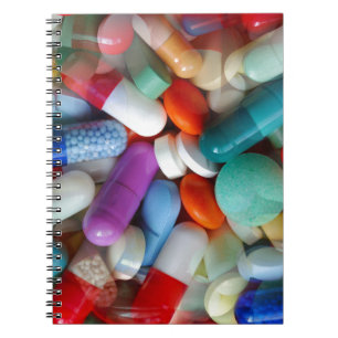 pills drugs spiral notebook