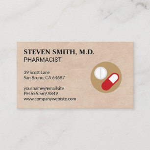 Pills Icon Business Card