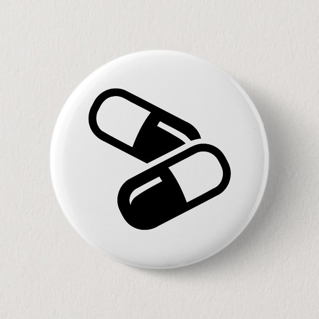 Pills medicine 6 cm round badge (Front)
