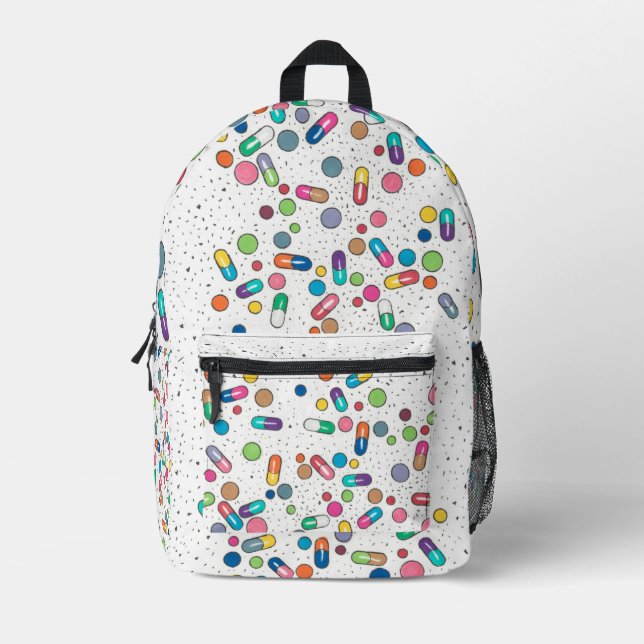 Pills Oval Printed Backpack (Front)