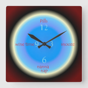 Pills/ Wine Time/ Snooze/ Nanna Nap/ Funny Clocks